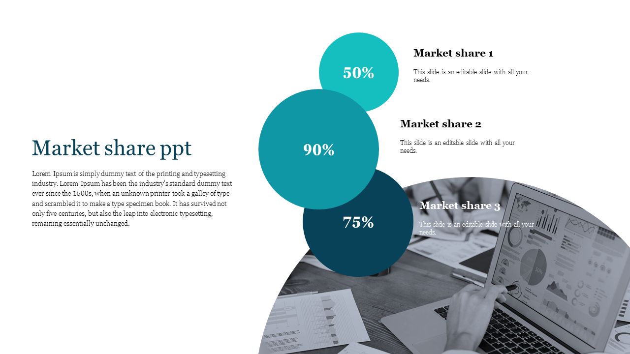 Market Share PowerPoint Template and Google Slides Themes